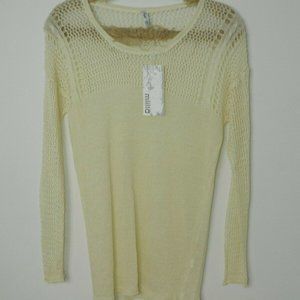 MIILLA Sweater Ivory Linen Knit Lightweight